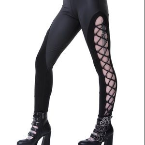 Killstar Lace Up Leggings